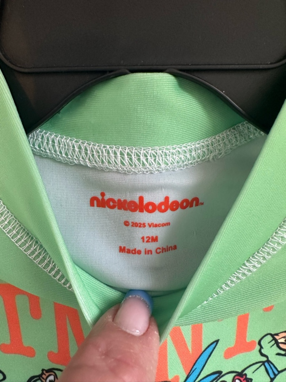 NWTS Nickelodeon Teenage Mutant Ninja Turtles Rashie Swim Set Sz 12 mos - Picture 7 of 11